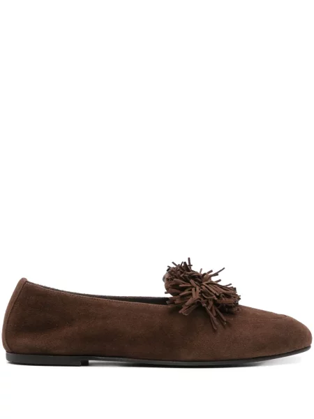 Велурени лоуфъри Aquazzura кафяво