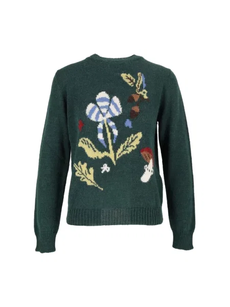 Sweter Weekend Max Mara wełniany zielony