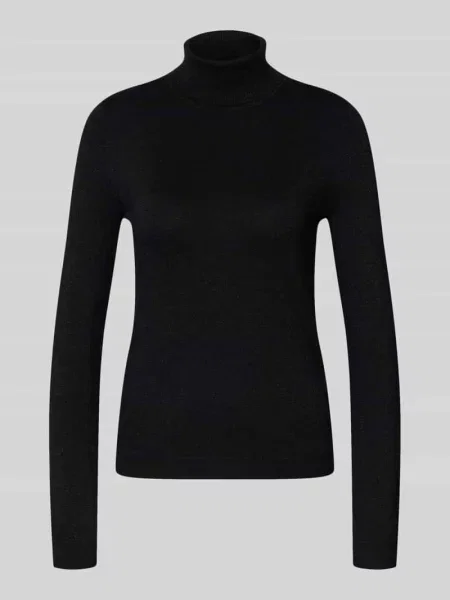 Golf o kroju slim fit z mieszanki model ‘HAPPYSHINE’ Vero Moda czarny