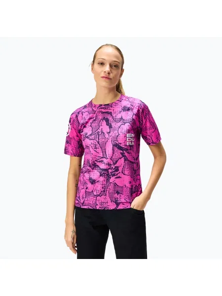 Tricou de ciclism pentru femei Endura Grid Floral Ltd W pink pop roz