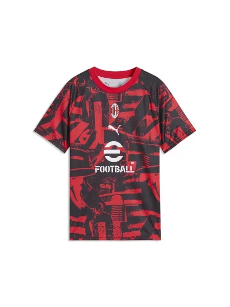 PUMA Młodzieżowa koszulka rozgrzewkowa AC Milan Akcesoria czerwony