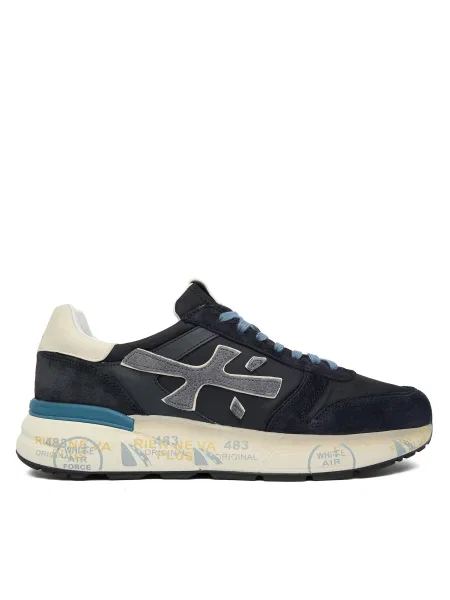 Premiata Sneakers MICK cu adaos de piele albastru