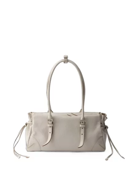 Geantă shopper Prada din piele alb