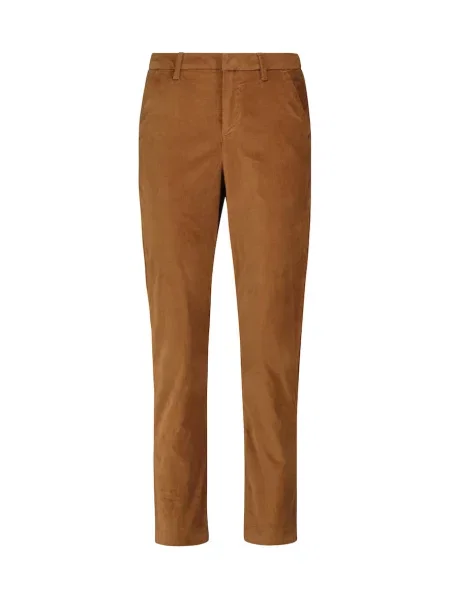 Pantaloni 7 For All Mankind cu talie înaltă de catifea maro
