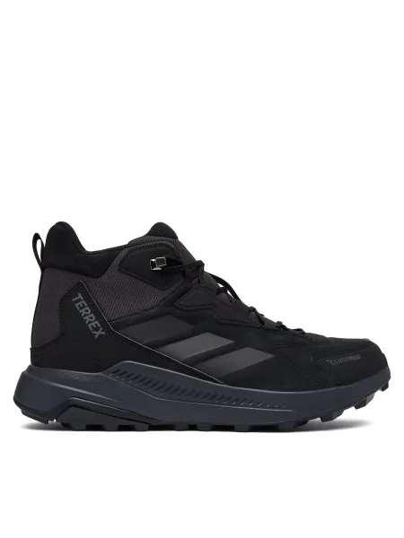 Παπούτσια πεζοπορίας adidas Terrex Anylander Leather Mid Climaproof Hiking Shoes μαύρο