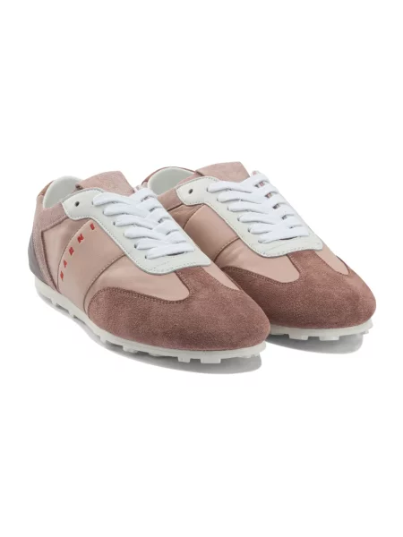 Sneakersy Marni zamszowe retro różowe