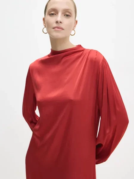 Сукня Answear Lab maxi пряма червоний