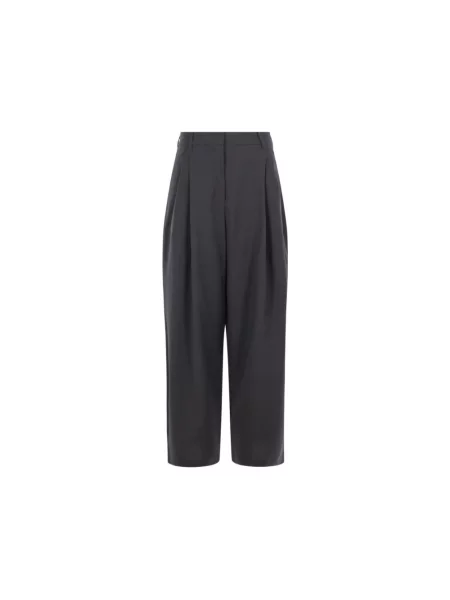 Spodnie Max Mara Studio wełniane szare