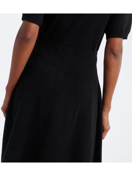 Fusta maxi Extreme Cashmere din cașmir negru