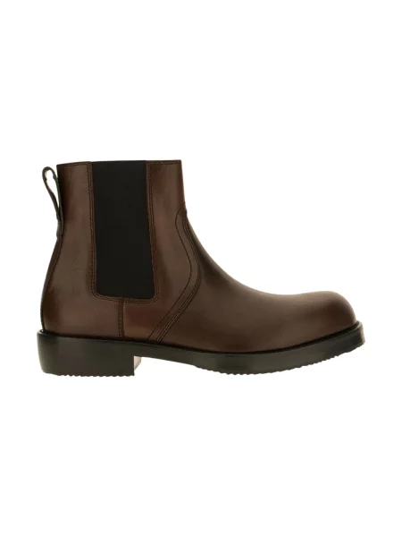 Sztyblety Dries Van Noten skórzane brązowe