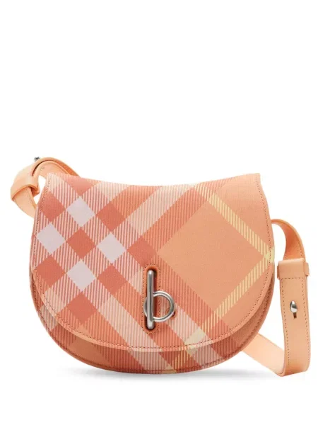 Geantă Burberry în carouri portocaliu