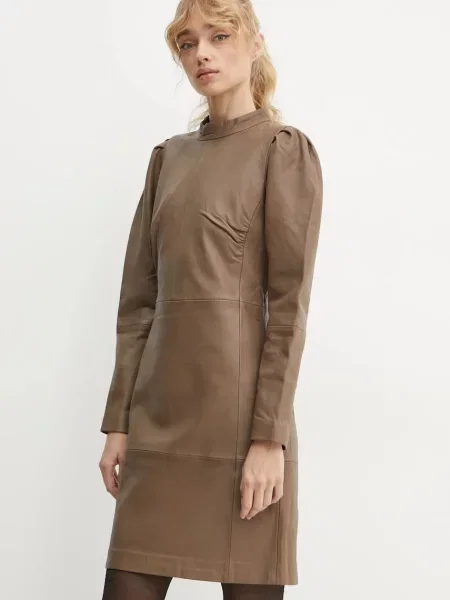 Сукня Bruuns Bazaar mini облягаюча коричневий