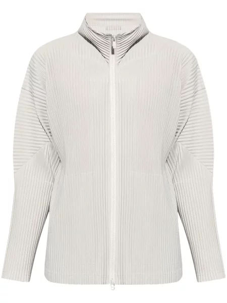 Plisovaná mikina s kapucí Homme Plissé Issey Miyake šedá