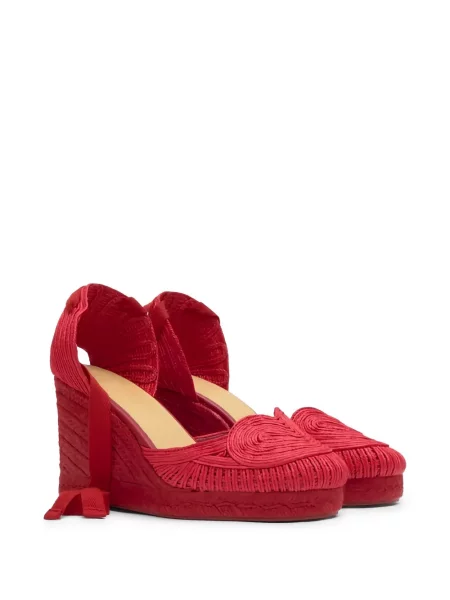 Éksarkú szív mintás espadrilles Castaner piros