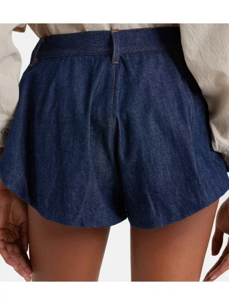 Pantaloni scurți din denim Frame albastru