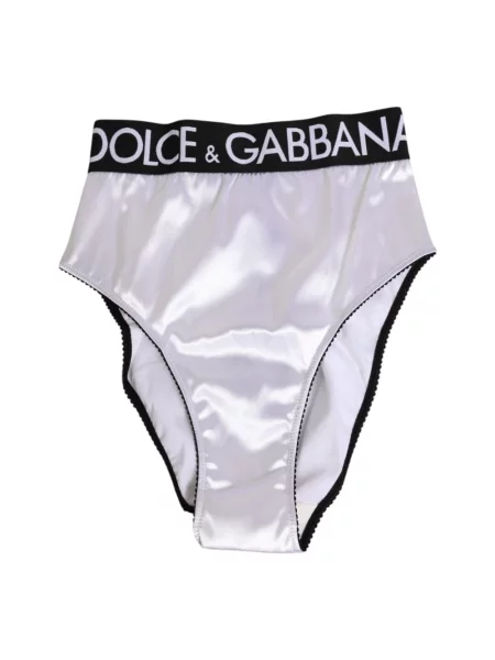 Majtki Dolce And Gabbana z wysoką talią białe