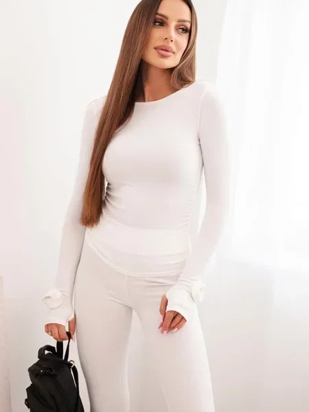 Legginsy Kesi Włoski z długim rękawem białe