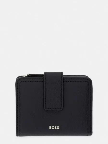 BOSS πορτοφόλι γυναικείο δερμάτινο Lenah new Sm Wallet μαύρο