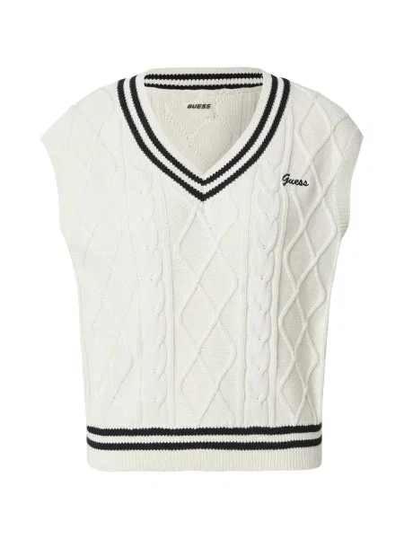 GUESS Pulover negru alb