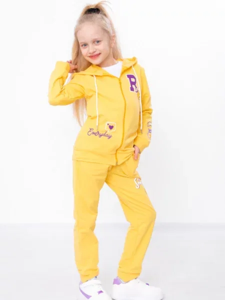 Дитячий Спортивний костюм Носи своє бавовна/поліестер жовтий