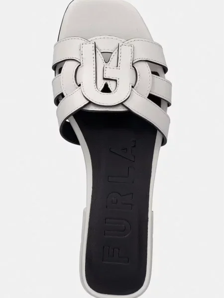 Furla Bőr papucs FURLA SUMMER szürke