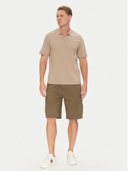 Guess Jeans Šortky z materiálu khaki
