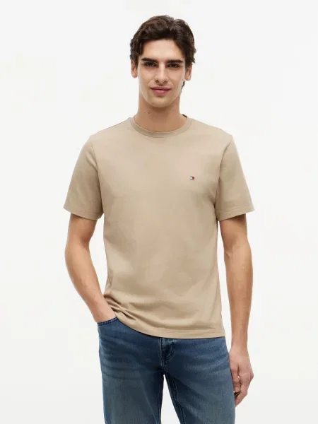 TOMMY HILFIGER Majica ESS SEASONAL nude / mornarska / češnjevo rdeča / bela bež