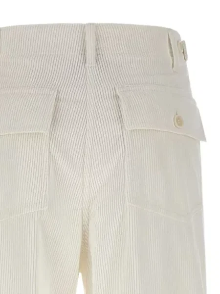 Pantaloni Aspesi de catifea cord alb