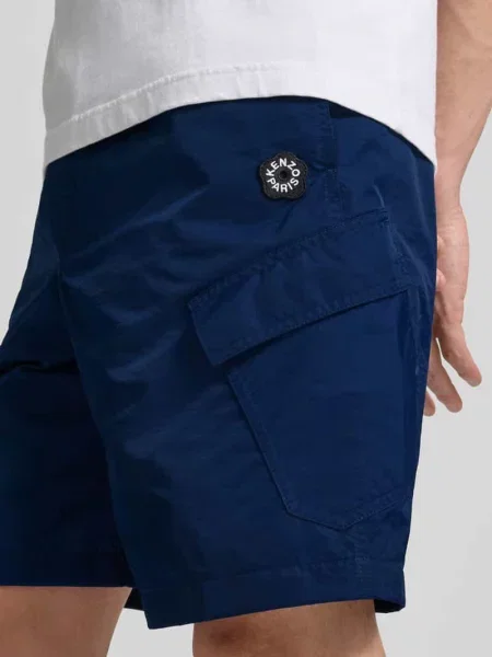 Szorty w kroju regular fit z cargo Kenzo granatowe
