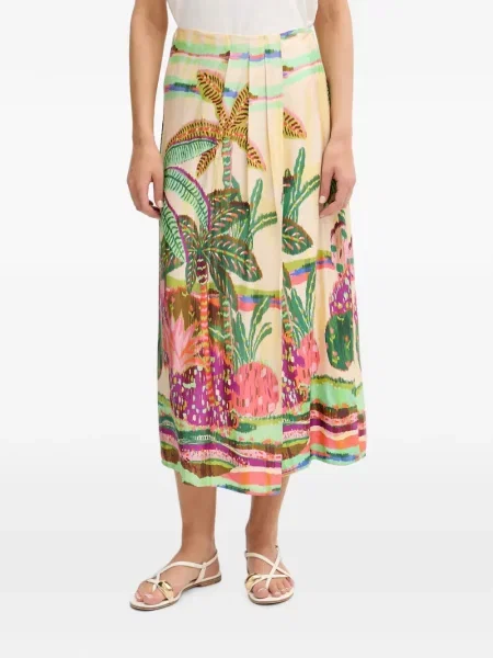 Fustă midi Lola_casademunt cu imagine cu imprimeu tropical