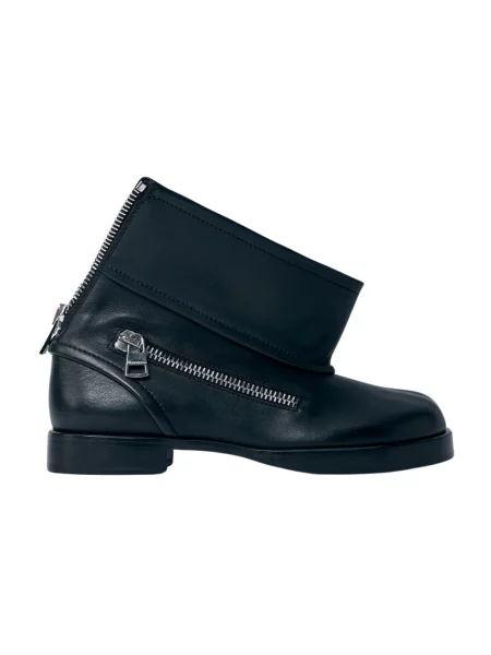 JW Anderson botki skórzane Biker Boot na płaskim czarny