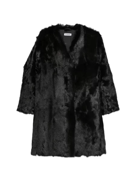 Palton Jil Sander cu decolteu în V negru