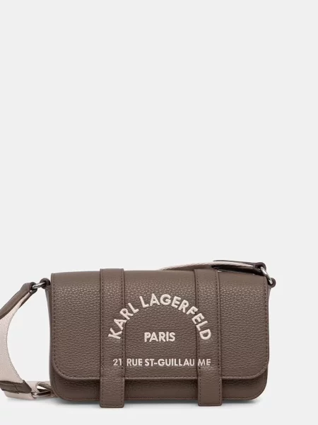 Karl Lagerfeld geantă crossbody pentru femei cu imitație de piele K/RSG maro