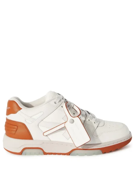 Sneakerși Off-white din piele business alb