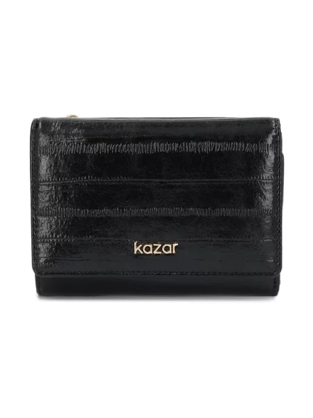 Portfel Kazar skórzany czarny