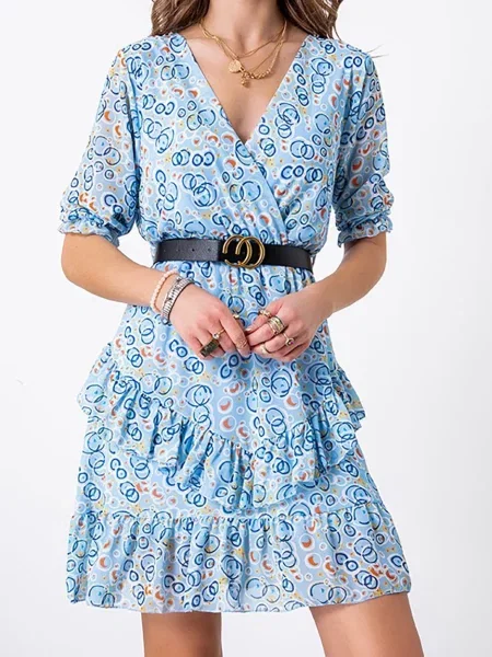 Mini rochie mini Resti mini albastru