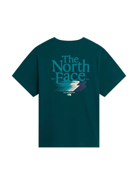 THE NORTH FACE Tričko Retro Trail modrozelená / jedľová / černicová biela