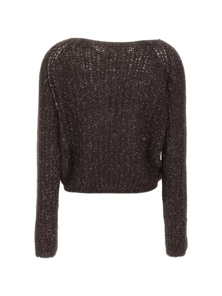 Pulover Kaos cu paiete ajurat negru