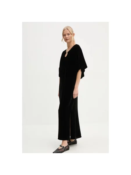 Lniana sukienka maxi By Malene Birger czarna