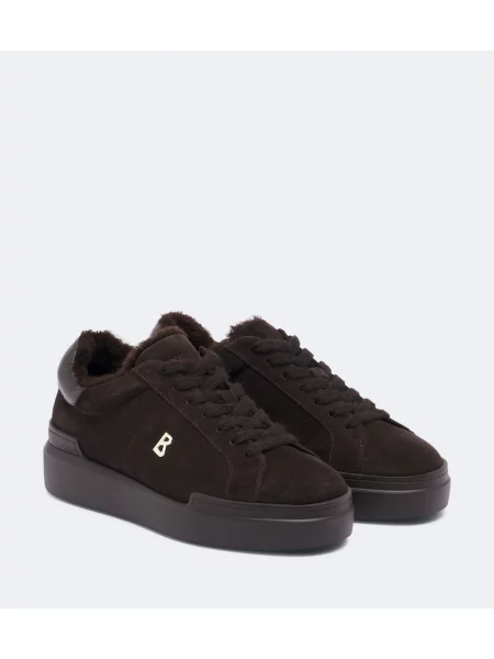Sneakerși Bogner din piele de căprioară maro