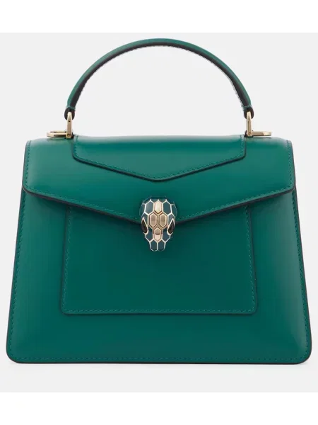 Usnjena torbica Bvlgari zelena