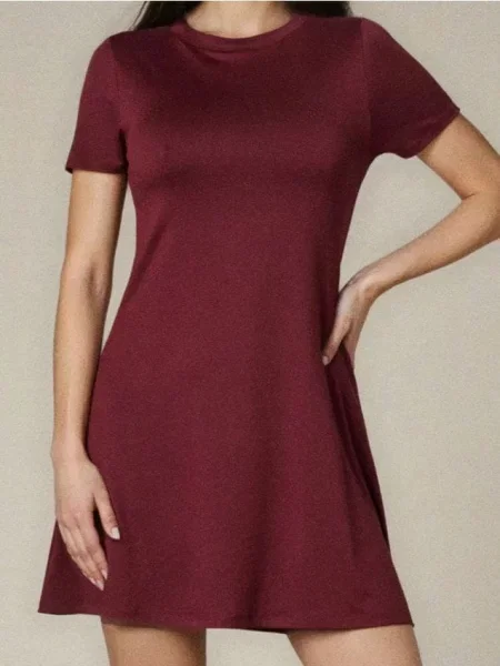 В’язане міні-сукня бордовий