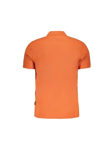 Haftowana koszulka polo Napapijri pomarańczowa