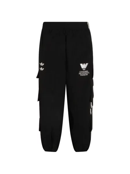 Pantaloni Adidas cu broderie alergare negru