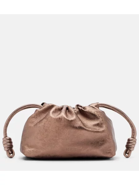 Usnjena pisemska torbica Loewe rjava