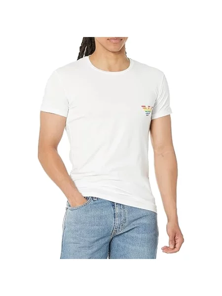 Koszulka Emporio Armani z logo biała