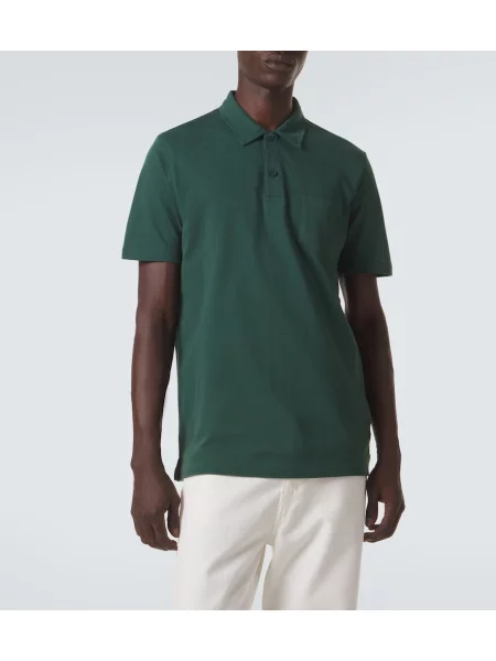 Tricou polo Sunspel verde