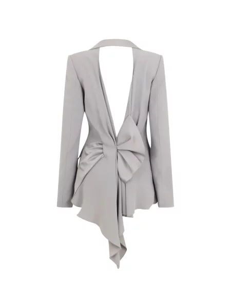 Sacou Alberta Ferretti asimetric gri
