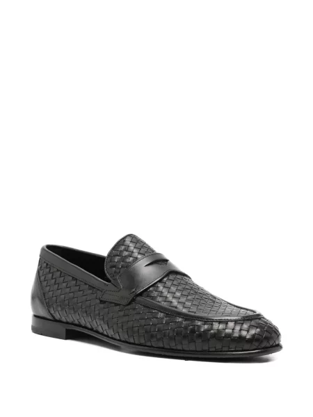 Pantofi loafer John Harrison cu bretele negru