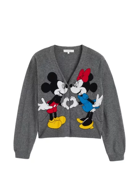 Cardigan Chinti & Parker cu motiv cu inimi gri